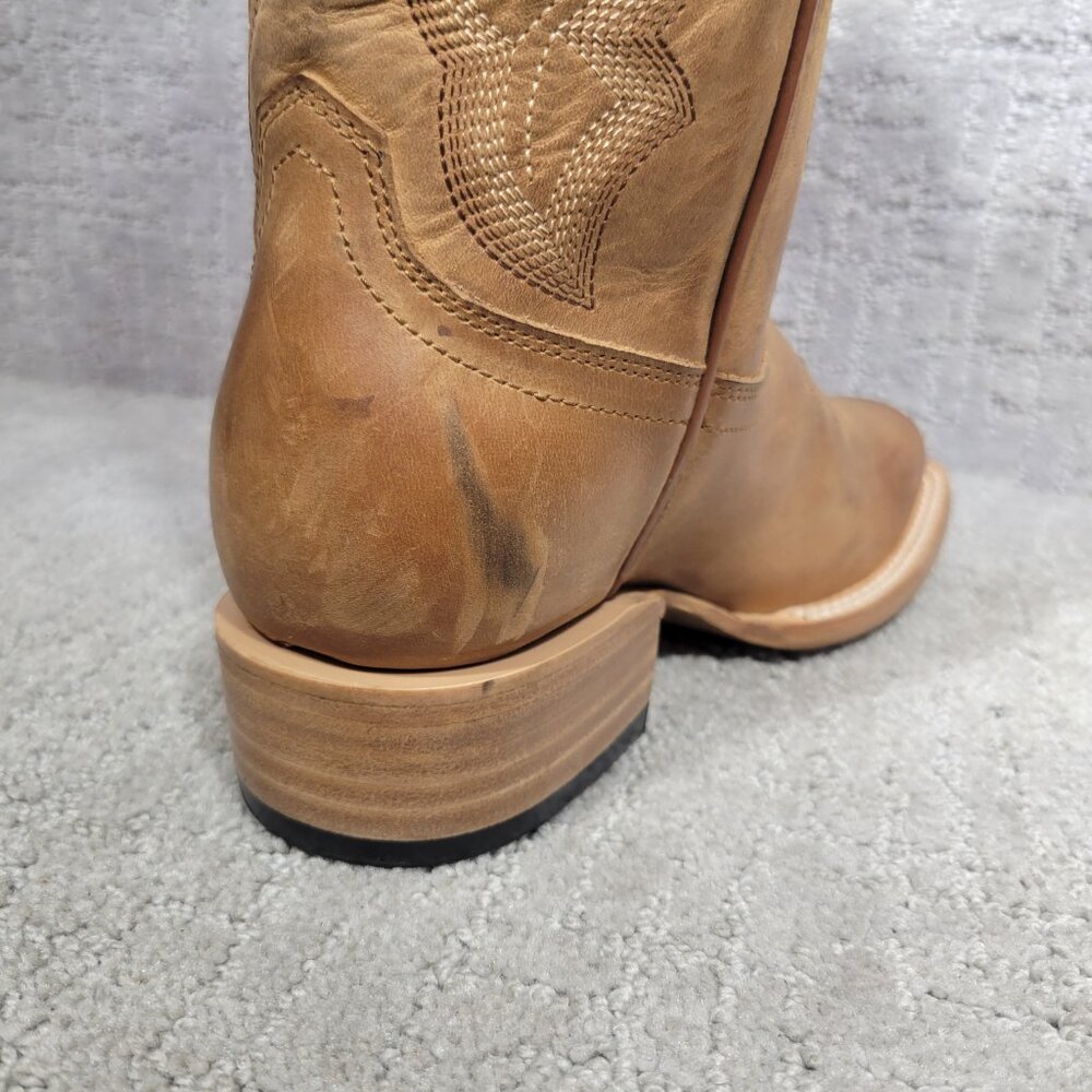 J.B. Dillon Resrve JBRP2308 Womens Size 6.5C Brown Leather Mid Calf Western Boot - Picture 9 of 11